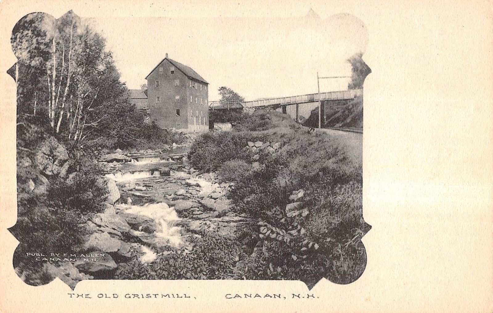 Canaan New Hampshire The Old Grist Mill General View Antique Postcard V19715 Mary L. Martin