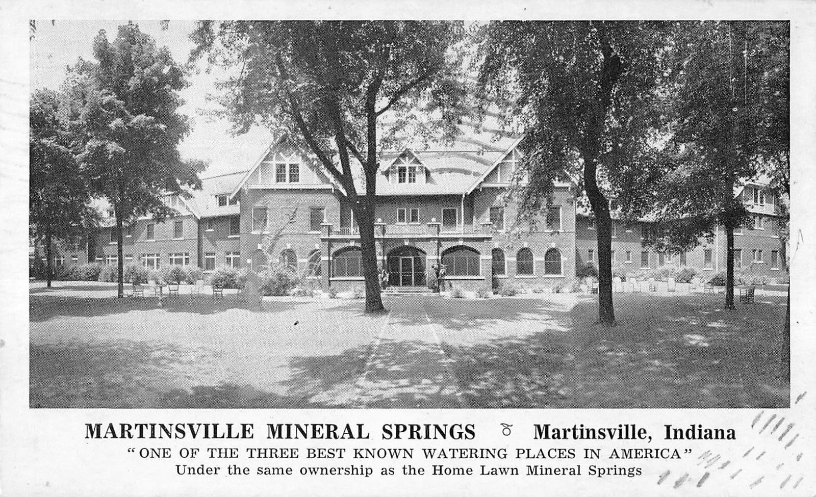 Martinsville Indiana Martinsville Mineral Springs Exterior Antique PC