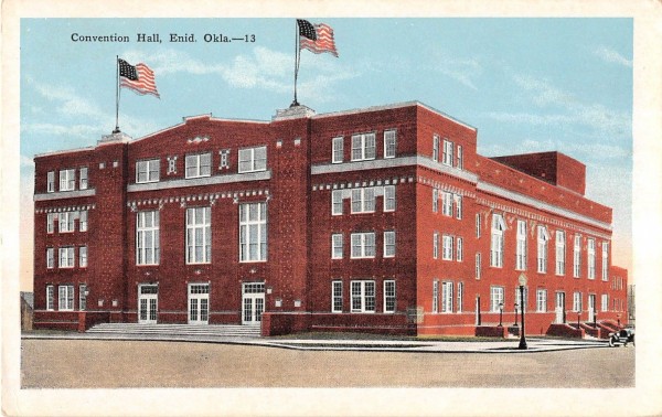 Enid Oklahoma Convention Hall General View Antique Postcard V9331 ...