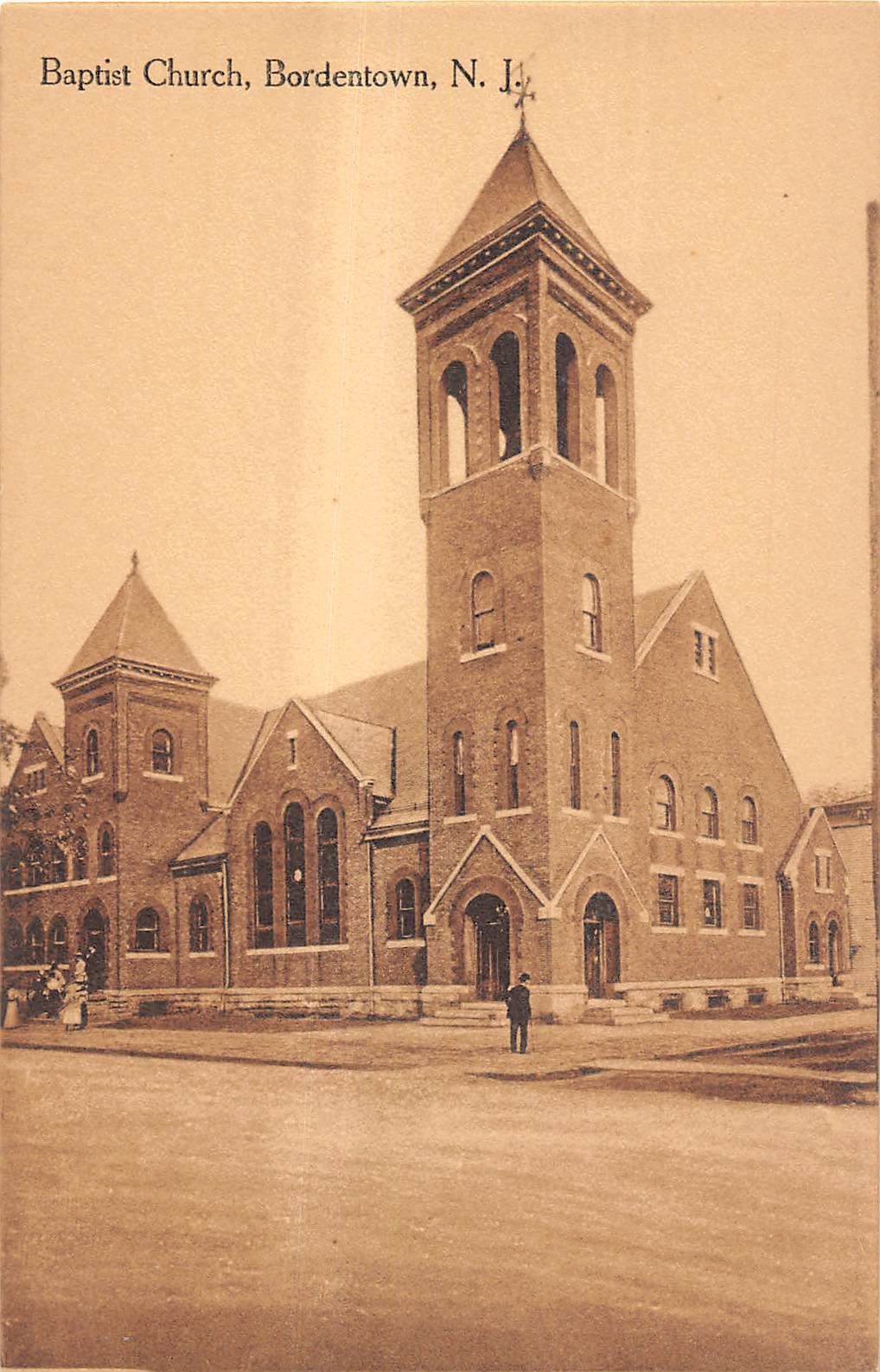 Bordentown New Jersey Baptist Church General View Antique Postcard ...