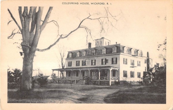 Wickford Rhode Island Coldspring House View From Drive Antique Postcard ...