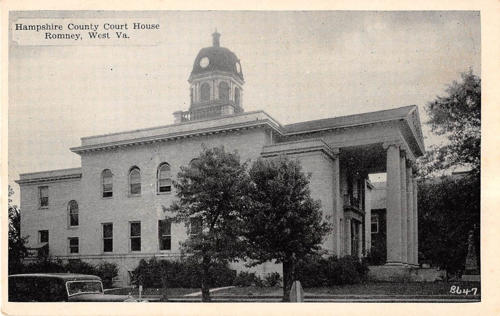 Romney West Virginia View Of Hampshire County Court House Antique Pc