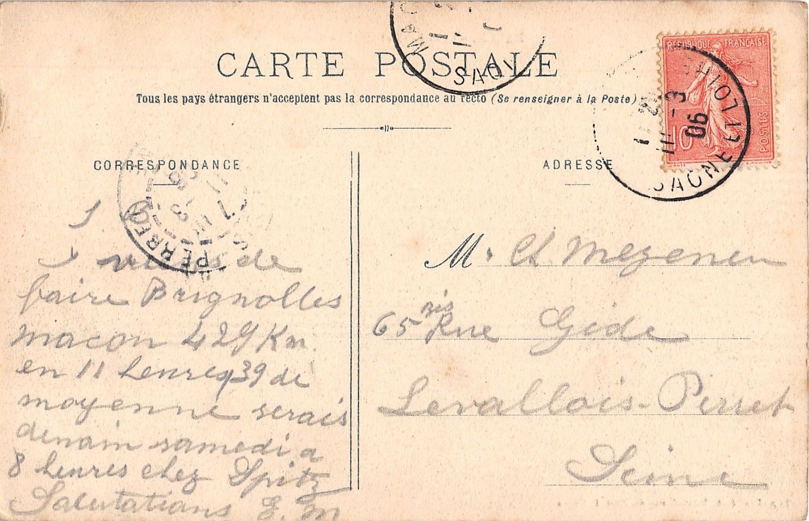 Macon France Birds Eye View Antique Postcard (J15985) - Mary L. Martin ...