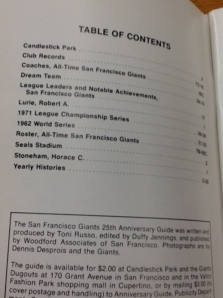 San Francisco Giants Signed Publications & Media, Collectible