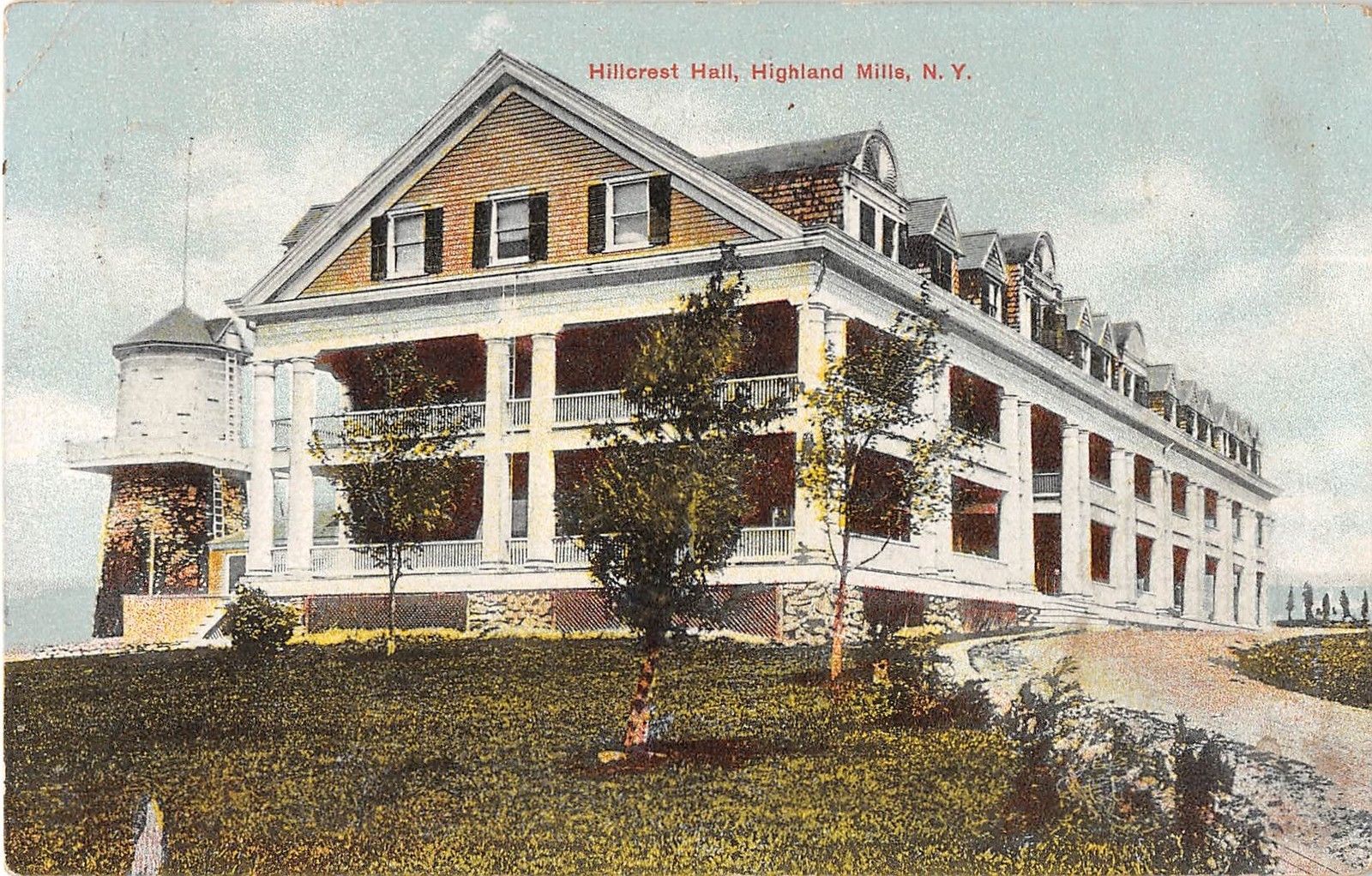 Highland Mills New York Hillcrest Hall View From Downhill Antique