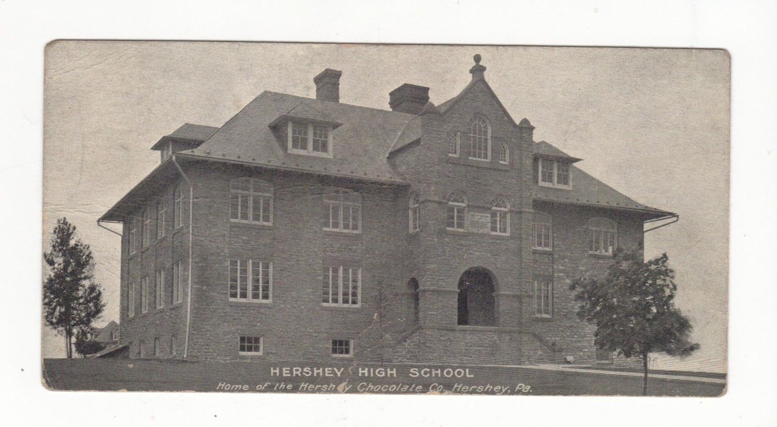 Hershey High School Hershey, Pennsylvania Chocolate Antique Postcard 