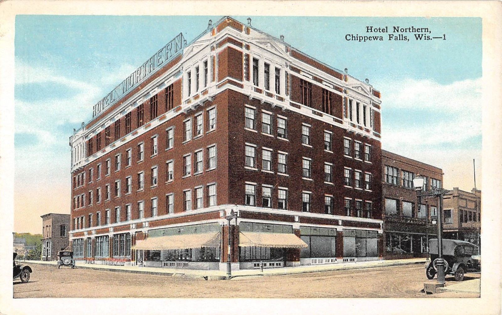 Chippewa Falls Wisconsin Hotel Northern Antique Postcard J7067