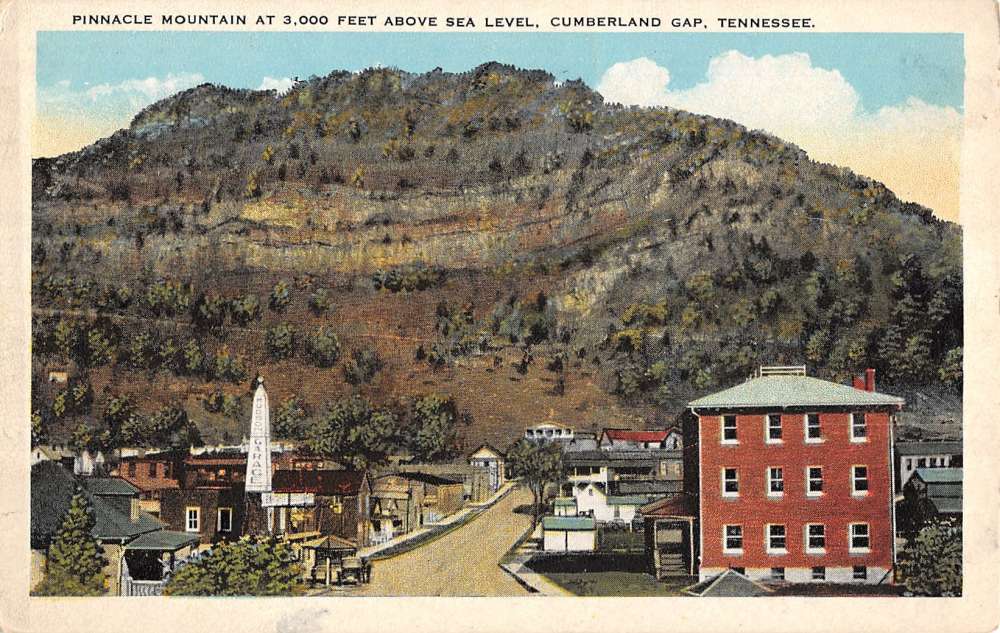 Cumberland Gap Tennessee Pinnacle Mt City View Antique Postcard K19404