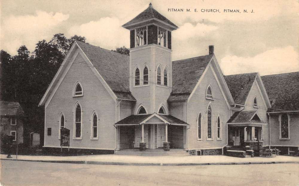 Pitman New Jersey ME Church Street View Antique Postcard K34178 - Mary ...