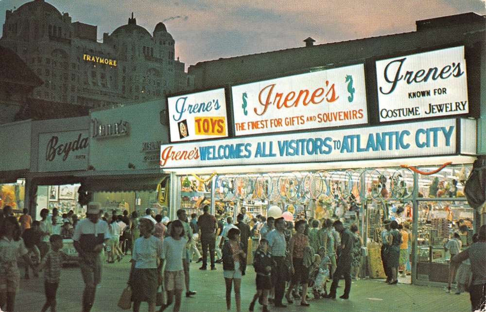 Atlantic City New Jersey Gift Shop Entrance Vintage Postcard K37185