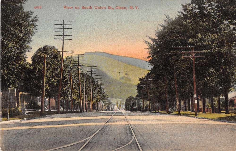 Olean New York South Union Street Antique Postcard J55118 Mary L