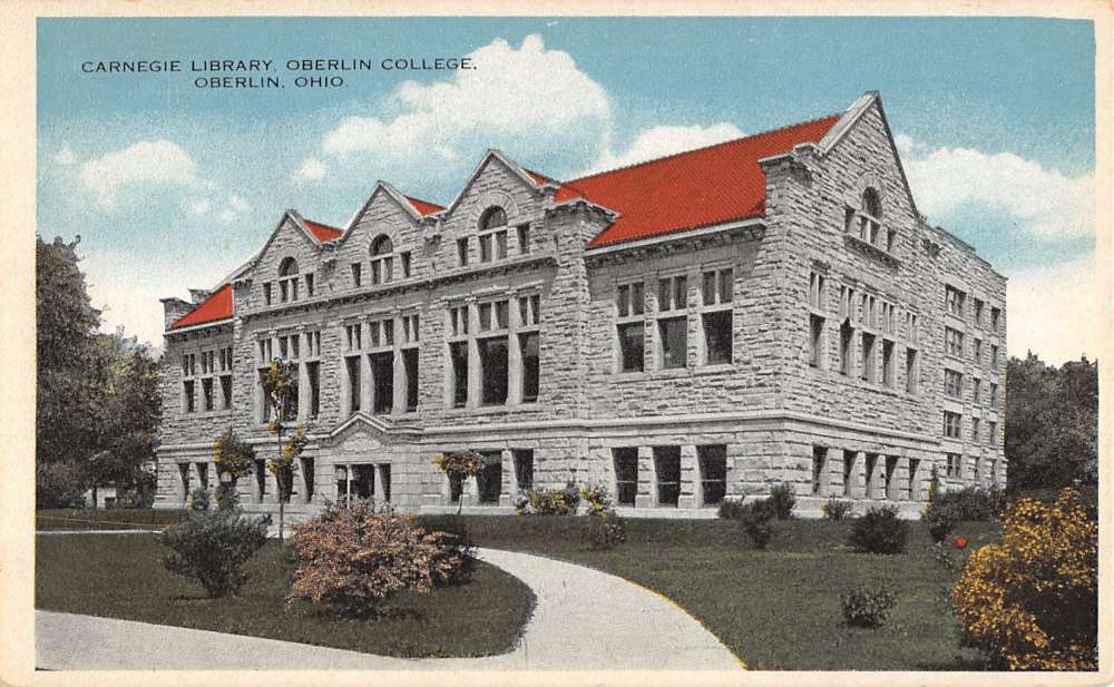 Oberlin Ohio College Carnegie Library Antique Postcard K41055 Mary L. Martin Ltd. Postcards