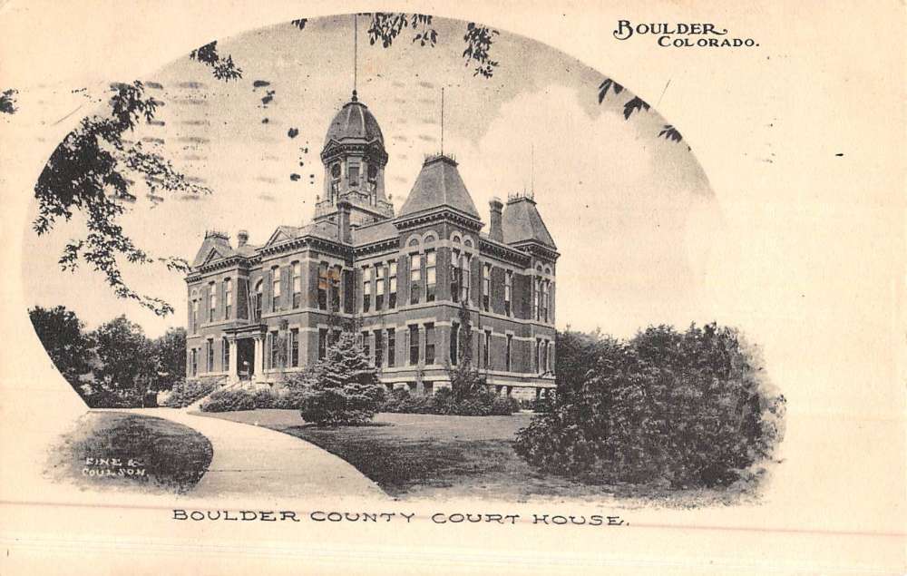 Boulder Colorado Court House Street View Antique Postcard K48968 - Mary ...