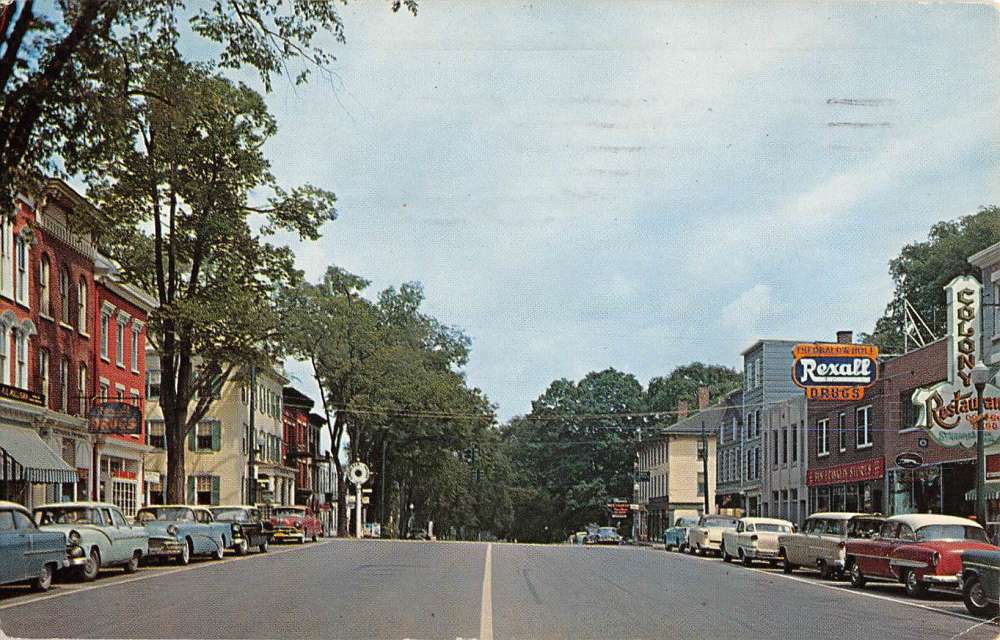 Cazenovia New York Albany Street Scene Historic Bldgs Vintage Postcard   0000557423 