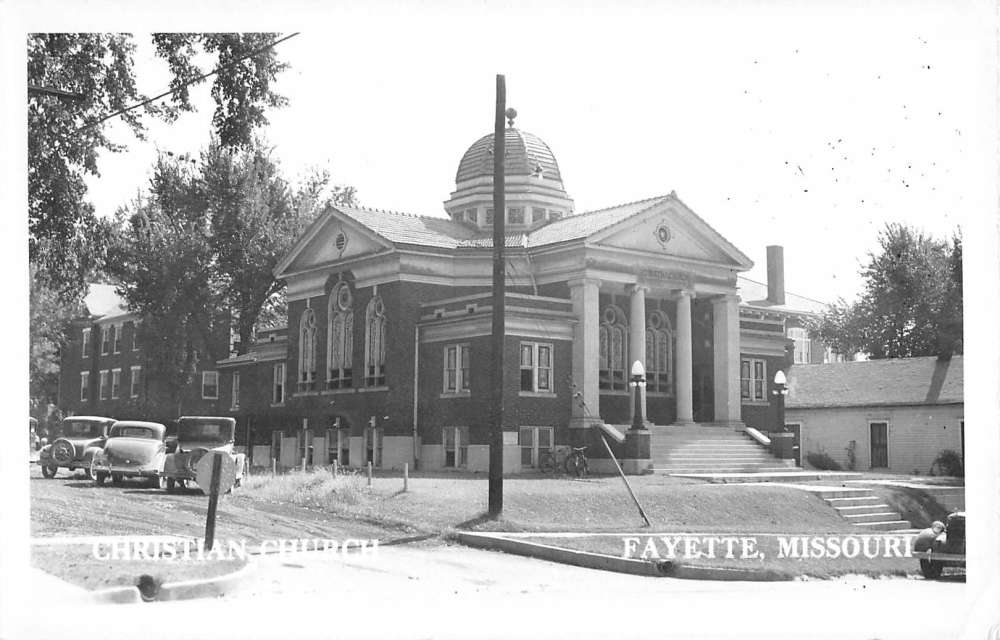 Fayette Missouri Christian Church Real Photo Antique Postcard K55325