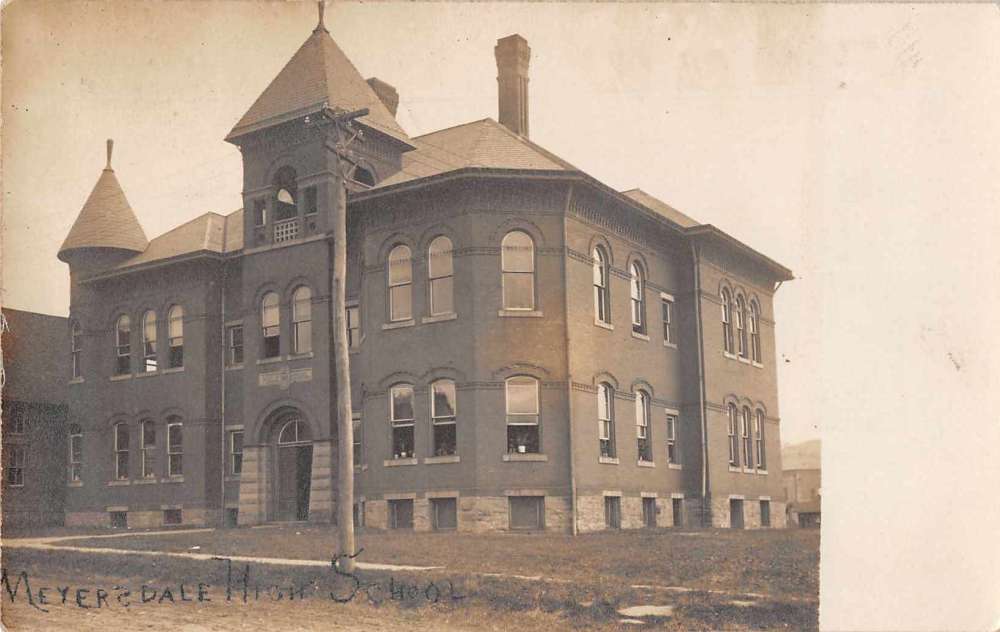 Meyersdale Pennsylvania High School Real Photo Antique Postcard J64426 ...