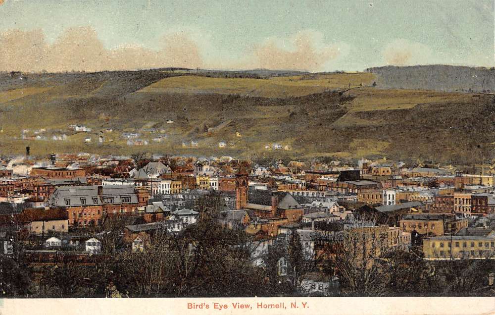 Hornell New York Birdseye View Of City Antique Postcard K62086 Mary L