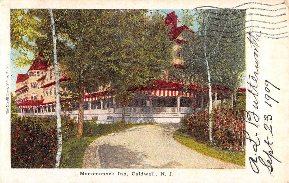 Caldwell New Jersey Monomonock Inn Street View Antique Postcard K62633 ...