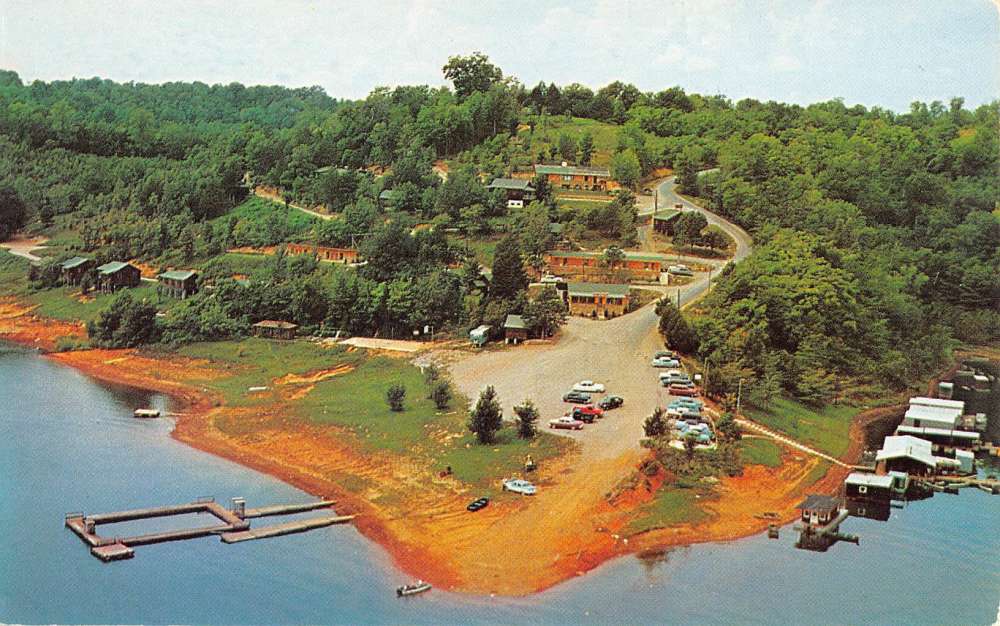 Celina Tennessee Cedar Hill Resort Birdseye View Vintage Postcard K66898 Mary L. Martin Ltd