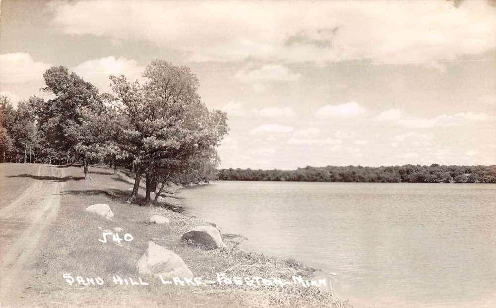 Fosston Minnesota Sand Hill Lake Real Photo Antique Postcard J68503