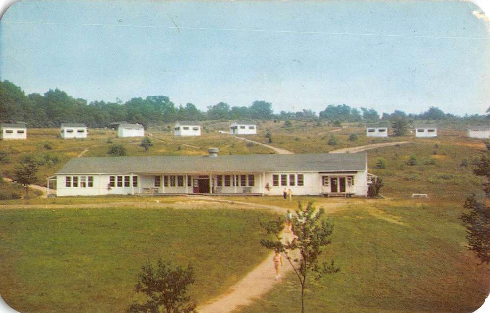 Hope New Jersey Camp Cabins Birdseye View Vintage Postcard K71530