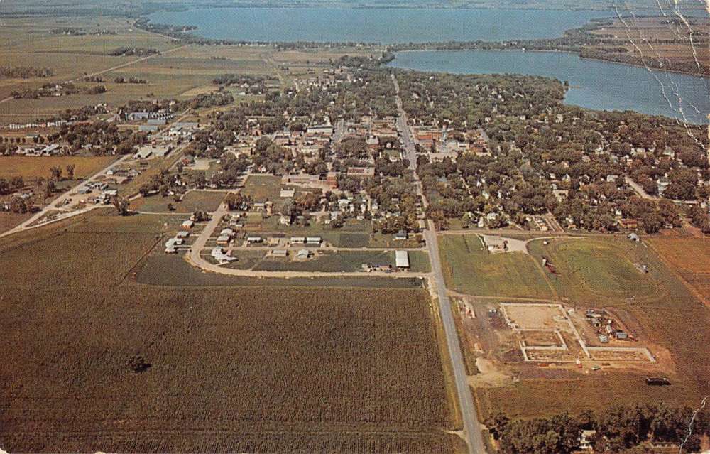 Spirit Lake Iowa Birdseye View Of City Vintage Postcard K72167 Mary L