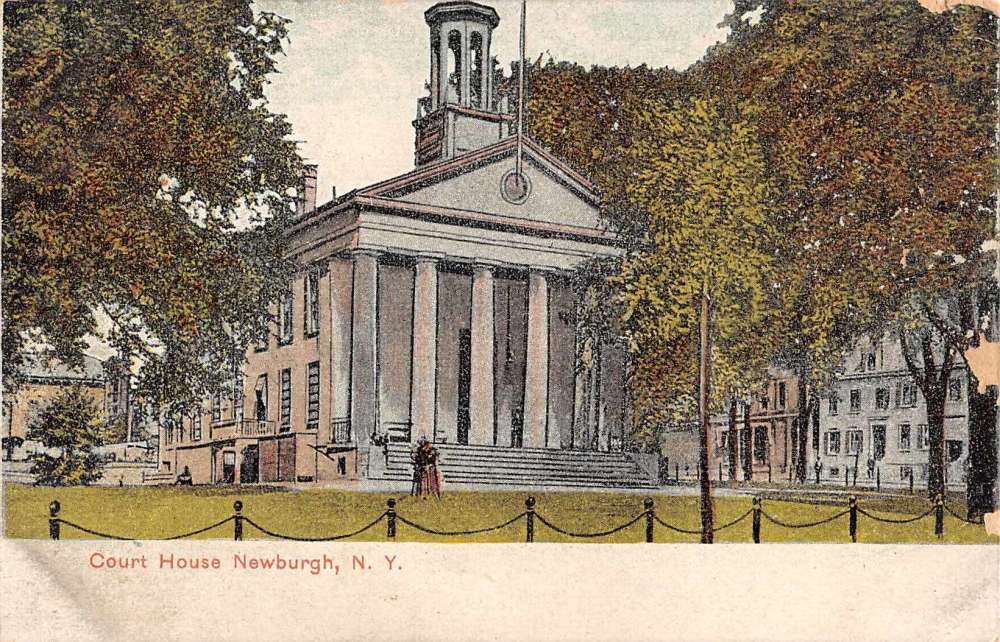 Newburgh New York Court House Street View Antique Postcard K72728