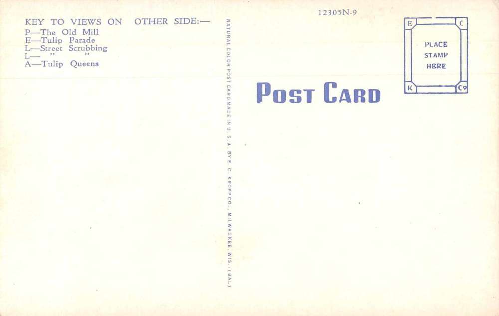 Pella Iowa Large Letter Greetings Antique Postcard J70782 - Mary L ...