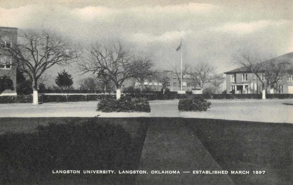 Langston Oklahoma University Street View Antique Postcard K73439 Mary