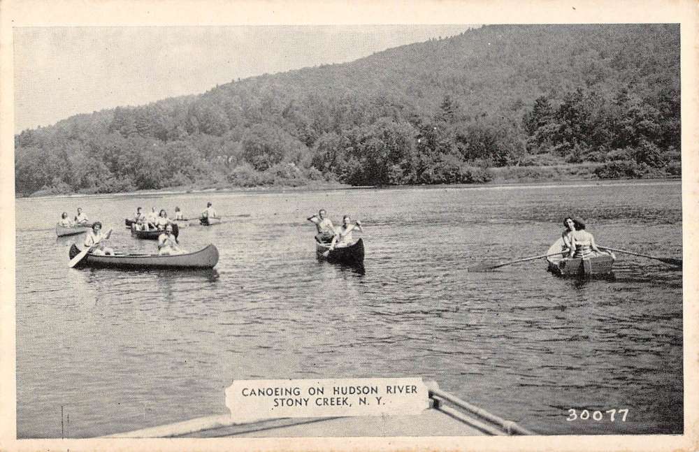 Stony Creek New York Canoeing On Hudson River Antique Postcard K79177 ...