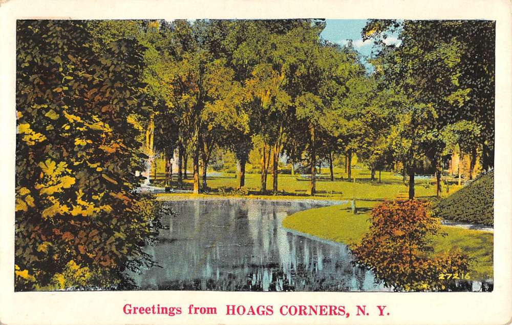 Hoags Corner New York Scenic Waterfront Greeting Antique Postcard ...