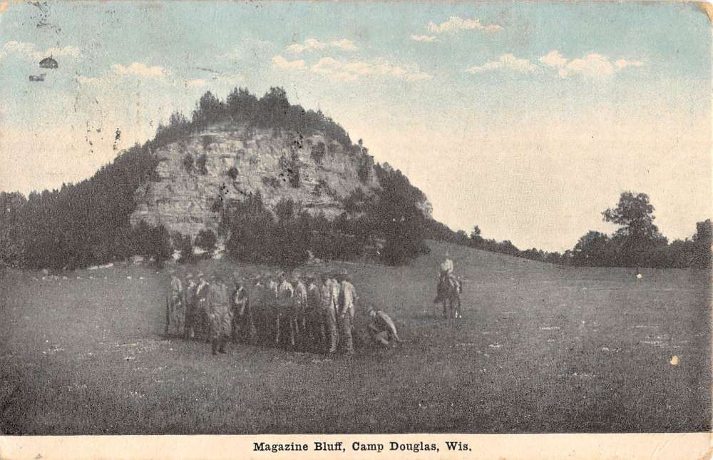 Camp Douglas Wisconsin Magazine Bluff Scenic View Antique Postcard