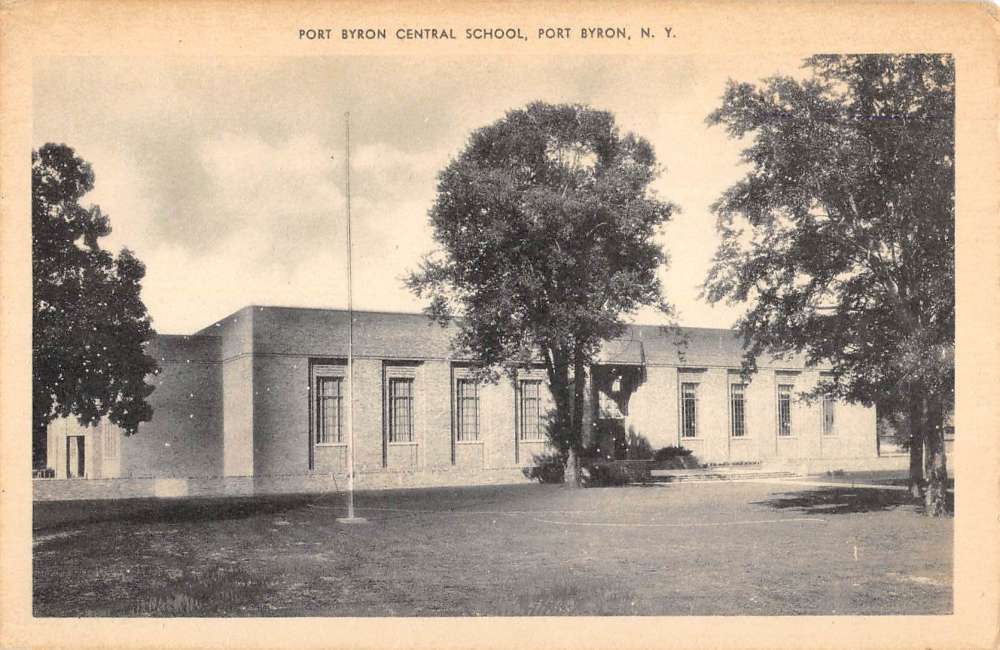 Port Byron New York Central School Street View Antique Postcard K81910