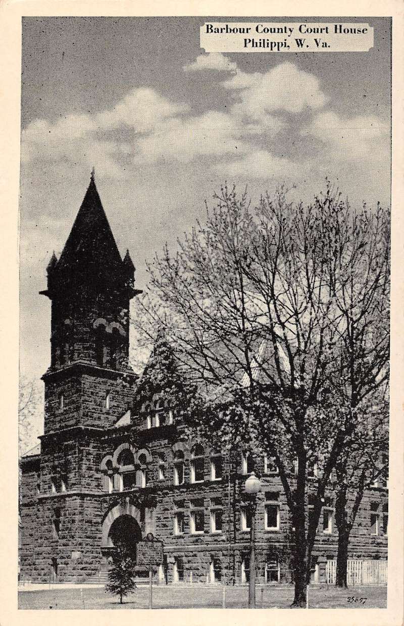 philippi-west-virginia-barbour-court-house-street-view-antique-postcard-k82624-mary-l-martin