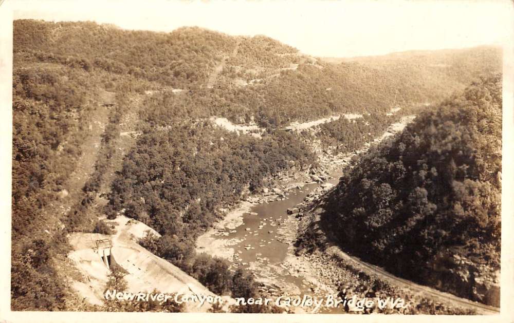 Gauley Bridge West Virginia New River Canyon Real Photo Antique ...