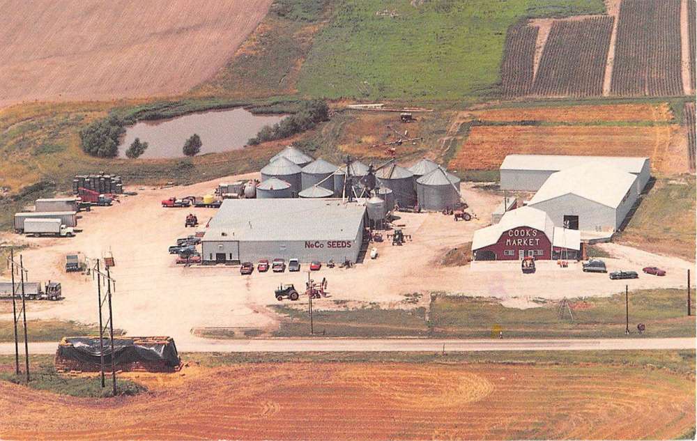 Garden City Missouri Neco Seed Farms Birdseye View Vintage Postcard K Mary L Martin Ltd Postcards