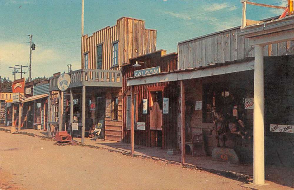 Rockerville South Dakota Gold Town Street View Vintage Postcard K93671