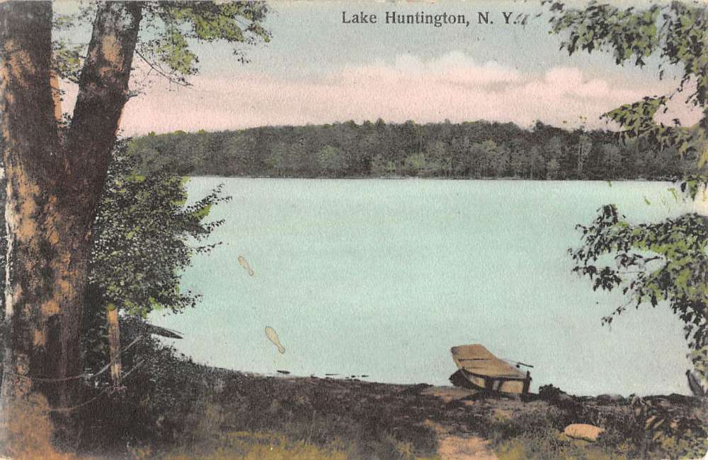 Lake Huntington New York Scenic Waterfront Antique Postcard K95110 ...