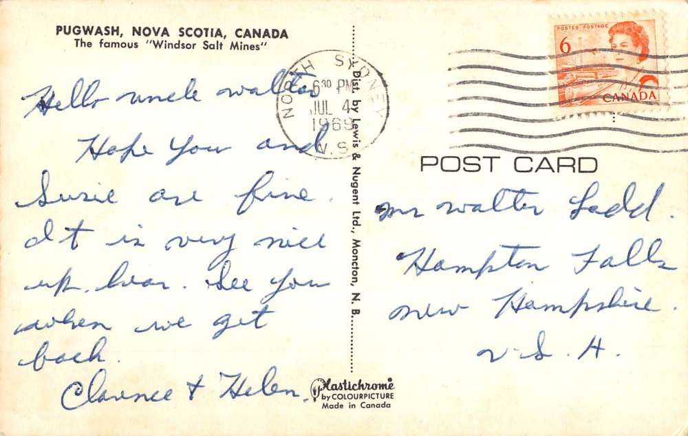 Pugwash Nova Scotia Canada Windsor Salt Mine Vintage Postcard K95479 ...