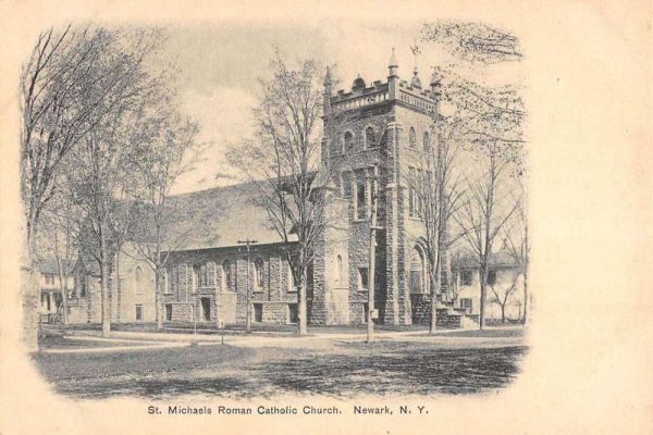 Newark New York St Michaels Roman Catholic Church Antique Postcard K97879