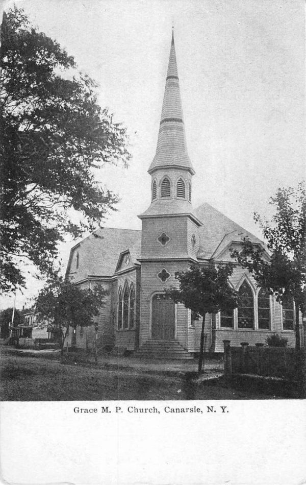 Canarsie New York Grace MP Church Street View Antique Postcard K97913