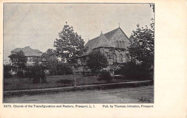 Freeport New York Church Of Transfiguration Antique Postcard K97963