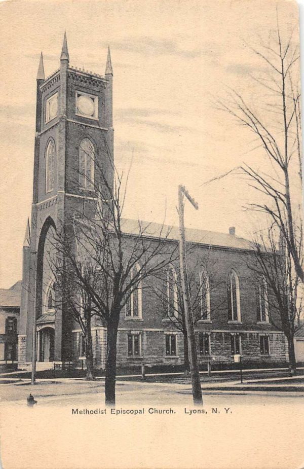 Lyons New York Methodist Episcopal Church Antique Postcard K97969