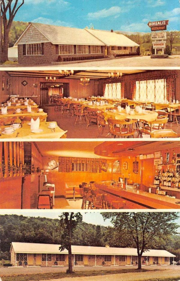 Howe Caverns New York Borealis Restaurant And Motel Vintage Postcard K98036