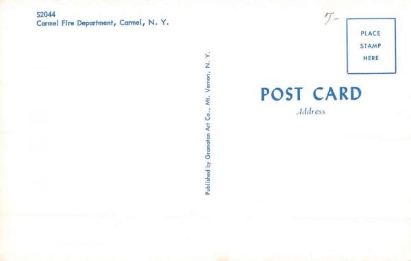 Carmel New York Fire Department Street View Vintage Postcard K98041 - Image 2