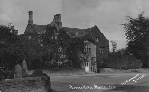 Rowsley England UK Peacock Hotel Real Photo Antique Postcard K98143