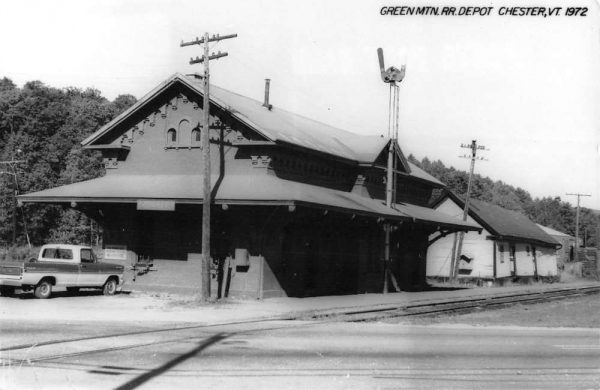 Chester Vermont Green Mt Railroad Depot Real Photo Vintage Postcard K98216