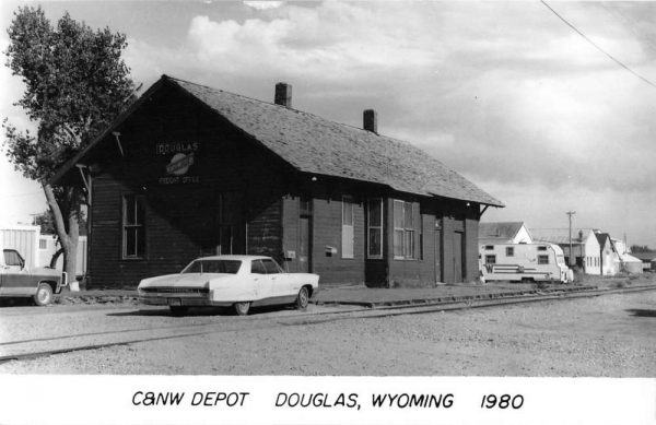 Douglas Wyoming Railroad Depot Real Photo Vintage Postcard K98222