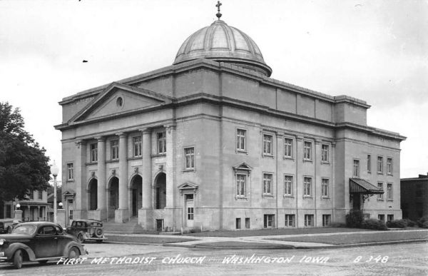 Webster City Iowa First Methodist Church Real Photo Antique Postcard K98261