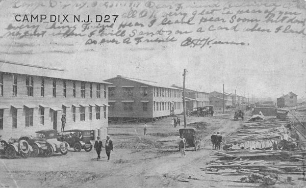 Camp Dix New Jersey Birdseye View Of City Antique Postcard K98312